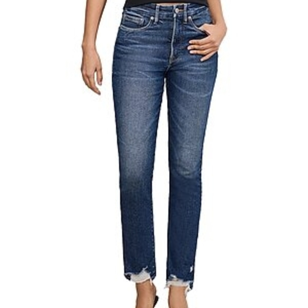 Good American Dark Blue Straight Leg Jeans